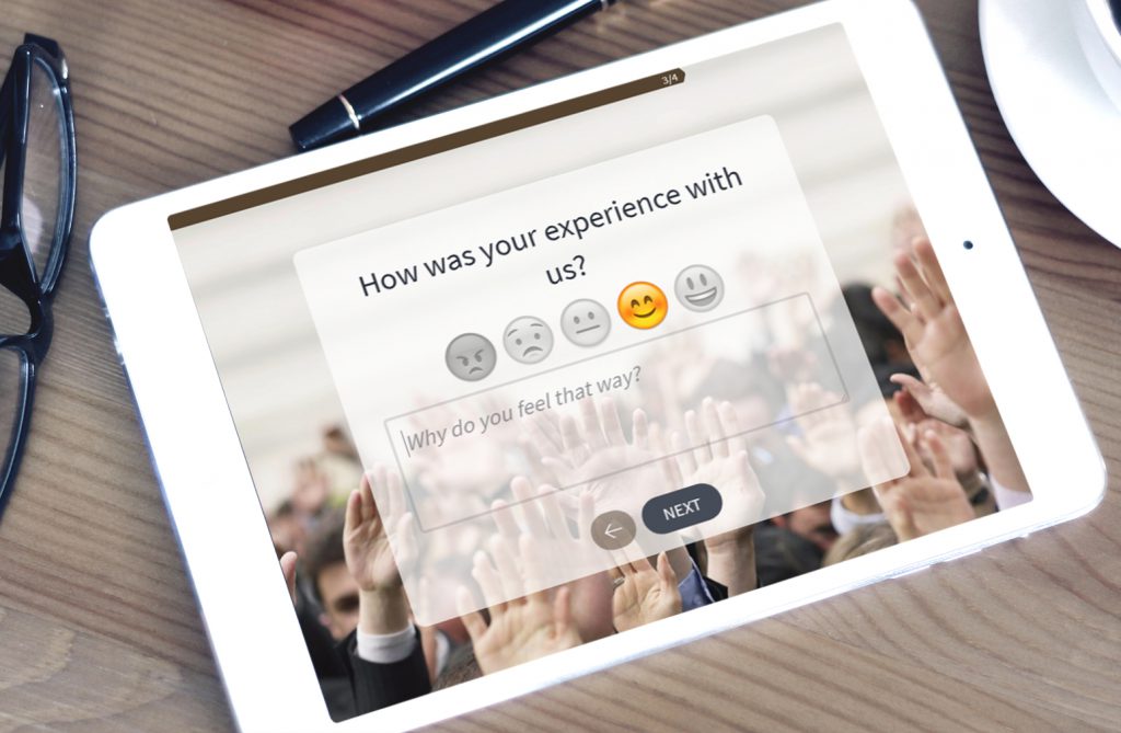 Market insights - customer experience emoji rating example question