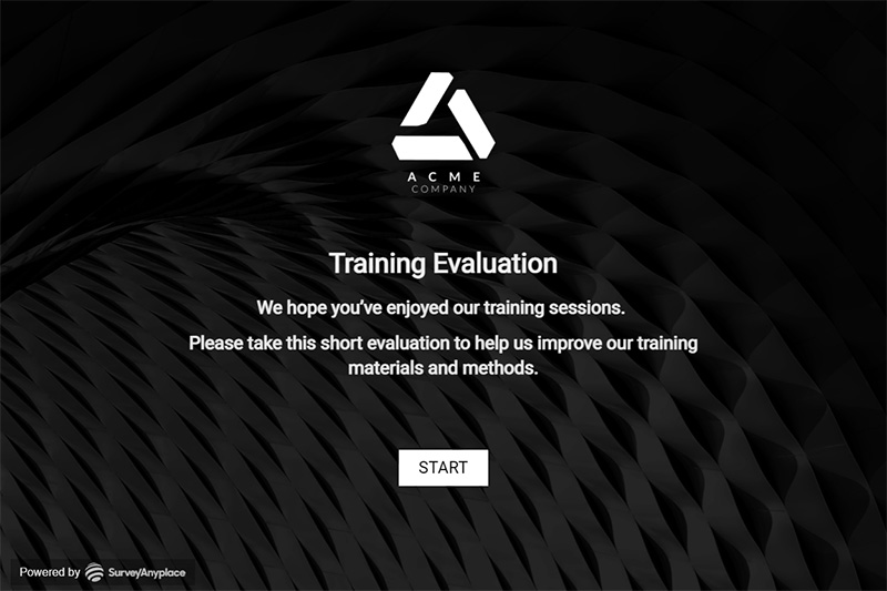 Training Evaluation Template