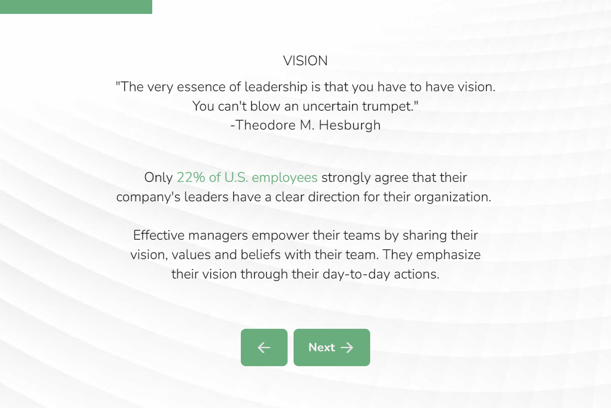Vision example quote